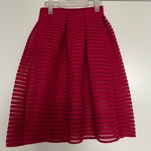Maje mesh volume skirt in fuchsia color size 1